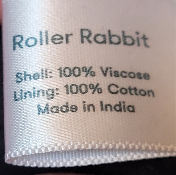 Roller Rabbit Black and Peach Floral A-Line Skirt Size XL - Picture 4 of 6